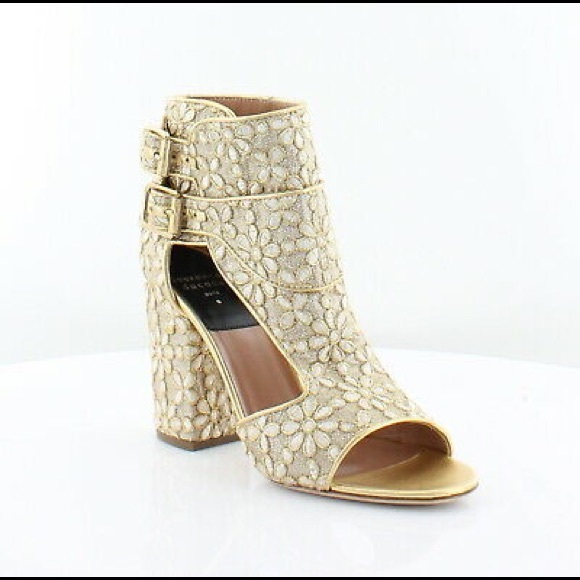 Laurence Dacade Rush Gold Brocade Heels - Picture 4 of 9